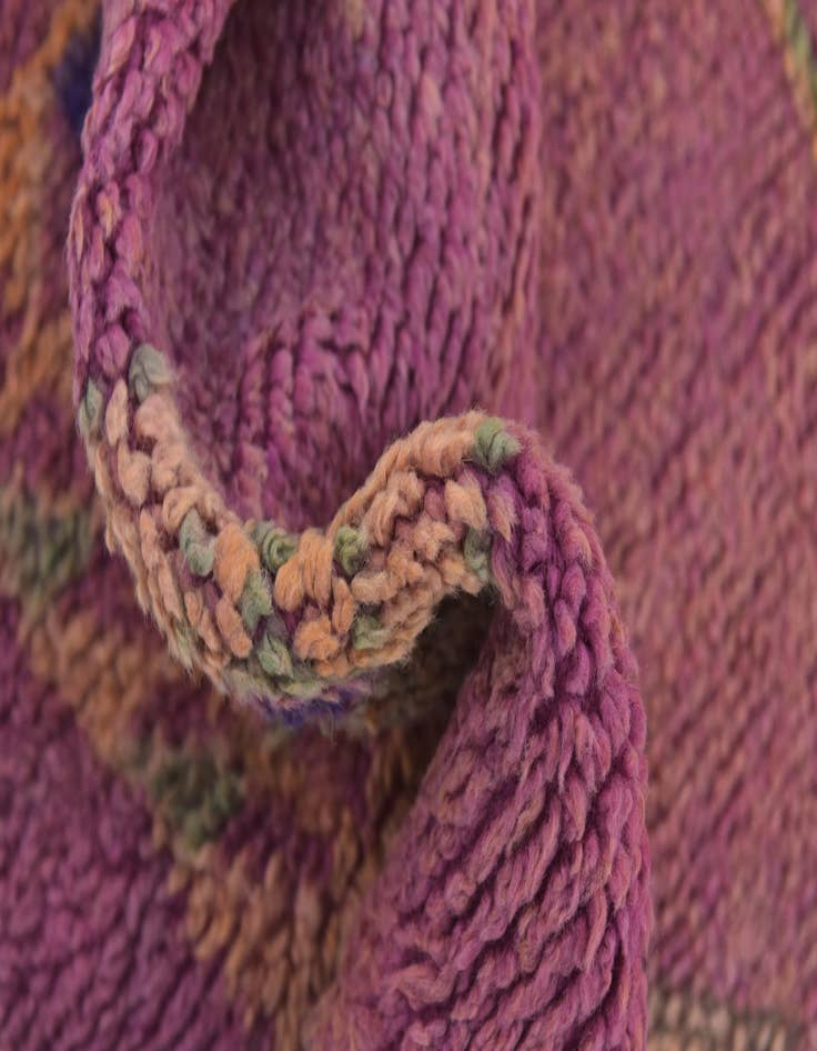 Detail image of  6' 4 x 15' 9  Hand Knotted Moroccan Wool Runner Rug