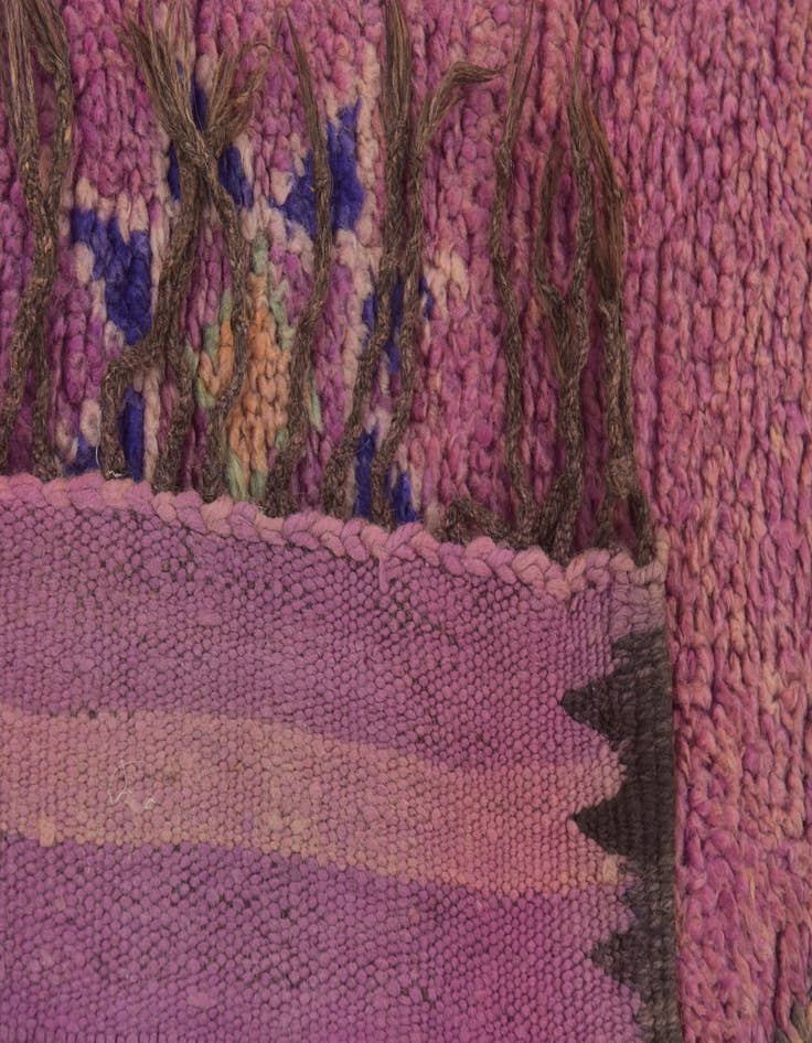 Detail image of  6' 4 x 15' 9  Hand Knotted Moroccan Wool Runner Rug