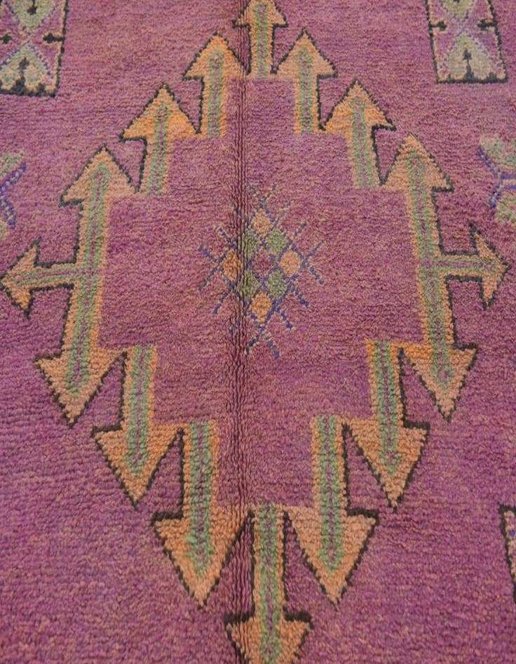Detail image of  6' 4 x 15' 9  Hand Knotted Moroccan Wool Runner Rug