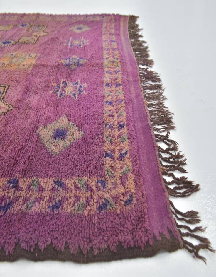 Detail image of  6' 4 x 15' 9  Hand Knotted Moroccan Wool Runner Rug