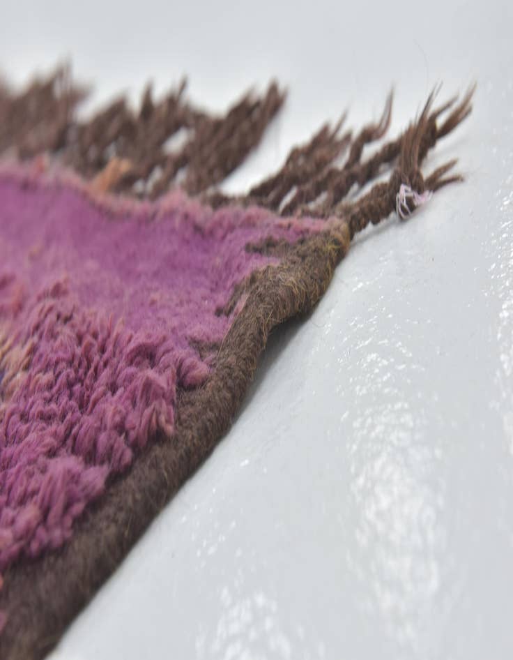 Detail image of  6' 4 x 15' 9  Hand Knotted Moroccan Wool Runner Rug