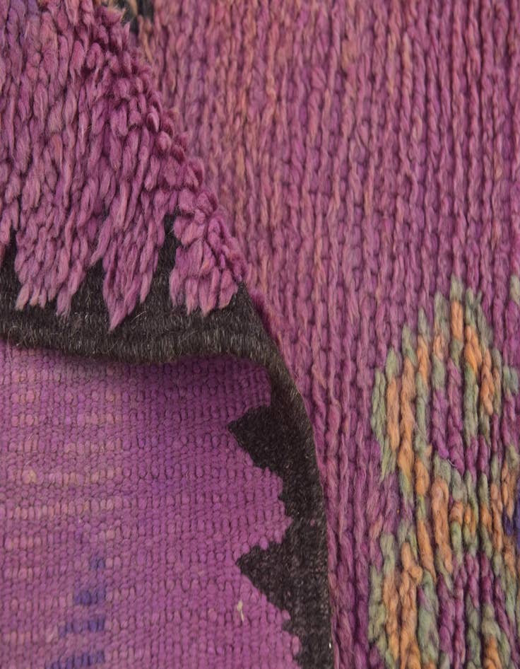 Detail image of  6' 4 x 15' 9  Hand Knotted Moroccan Wool Runner Rug