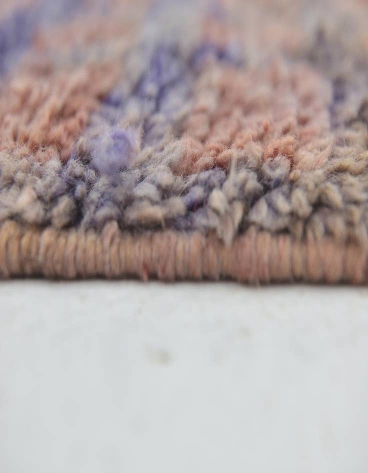 Detail image of  4' 4 x 8' 9  Hand Knotted Moroccan Wool Runner Rug