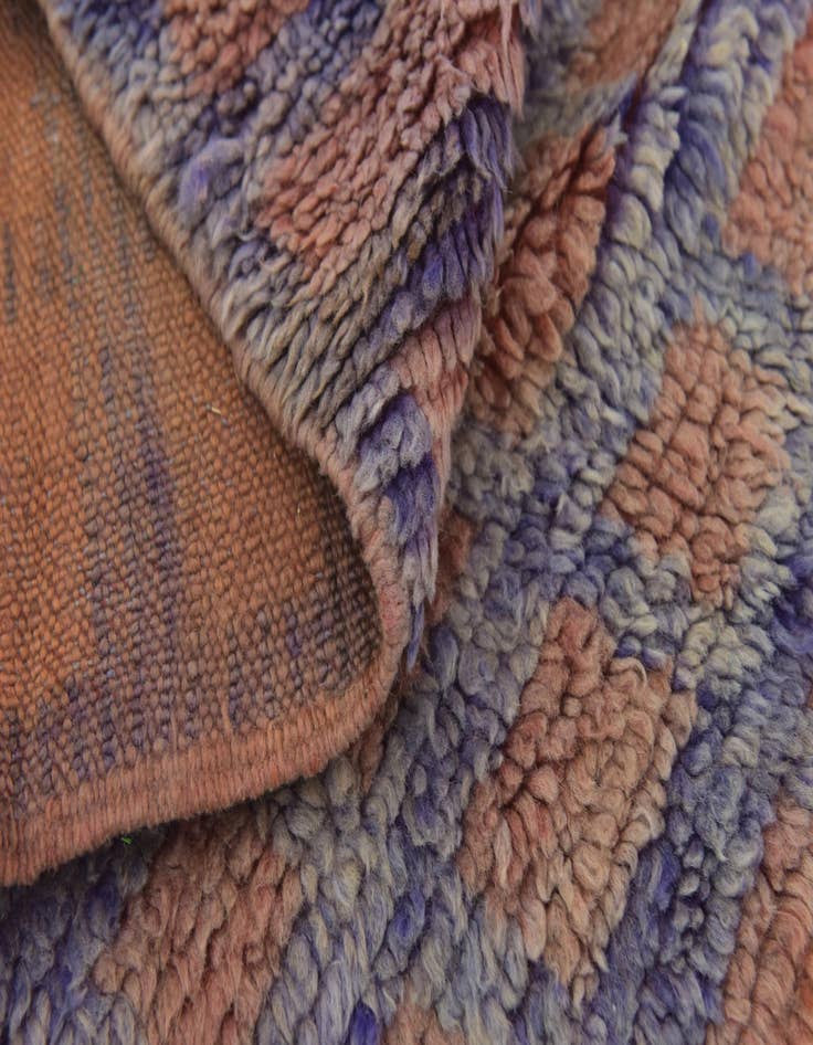 Detail image of  4' 4 x 8' 9  Hand Knotted Moroccan Wool Runner Rug