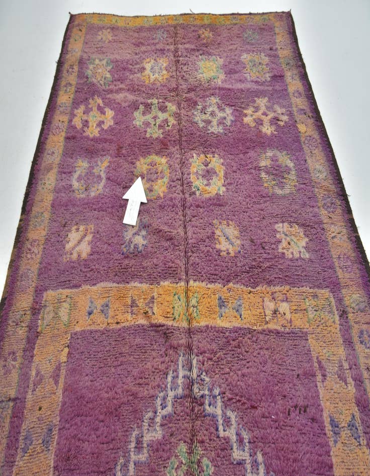 Detail image of  6' 6 x 15' 9  Hand Knotted Moroccan Wool Runner Rug
