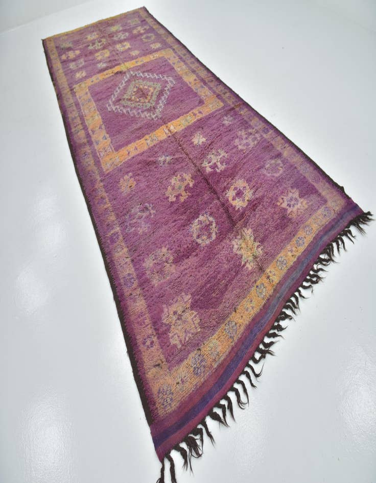 Detail image of  6' 6 x 15' 9  Hand Knotted Moroccan Wool Runner Rug