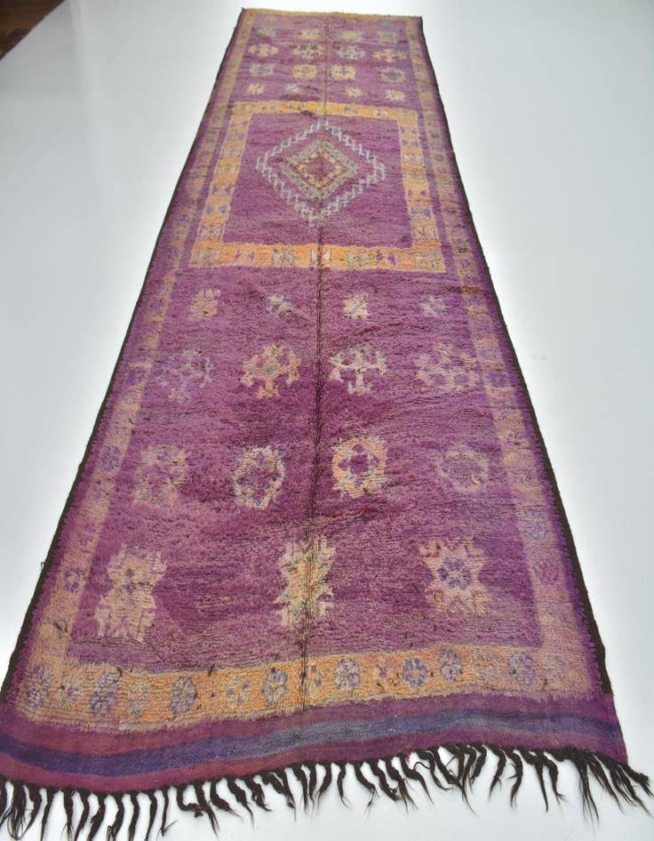 Detail image of  6' 6 x 15' 9  Hand Knotted Moroccan Wool Runner Rug