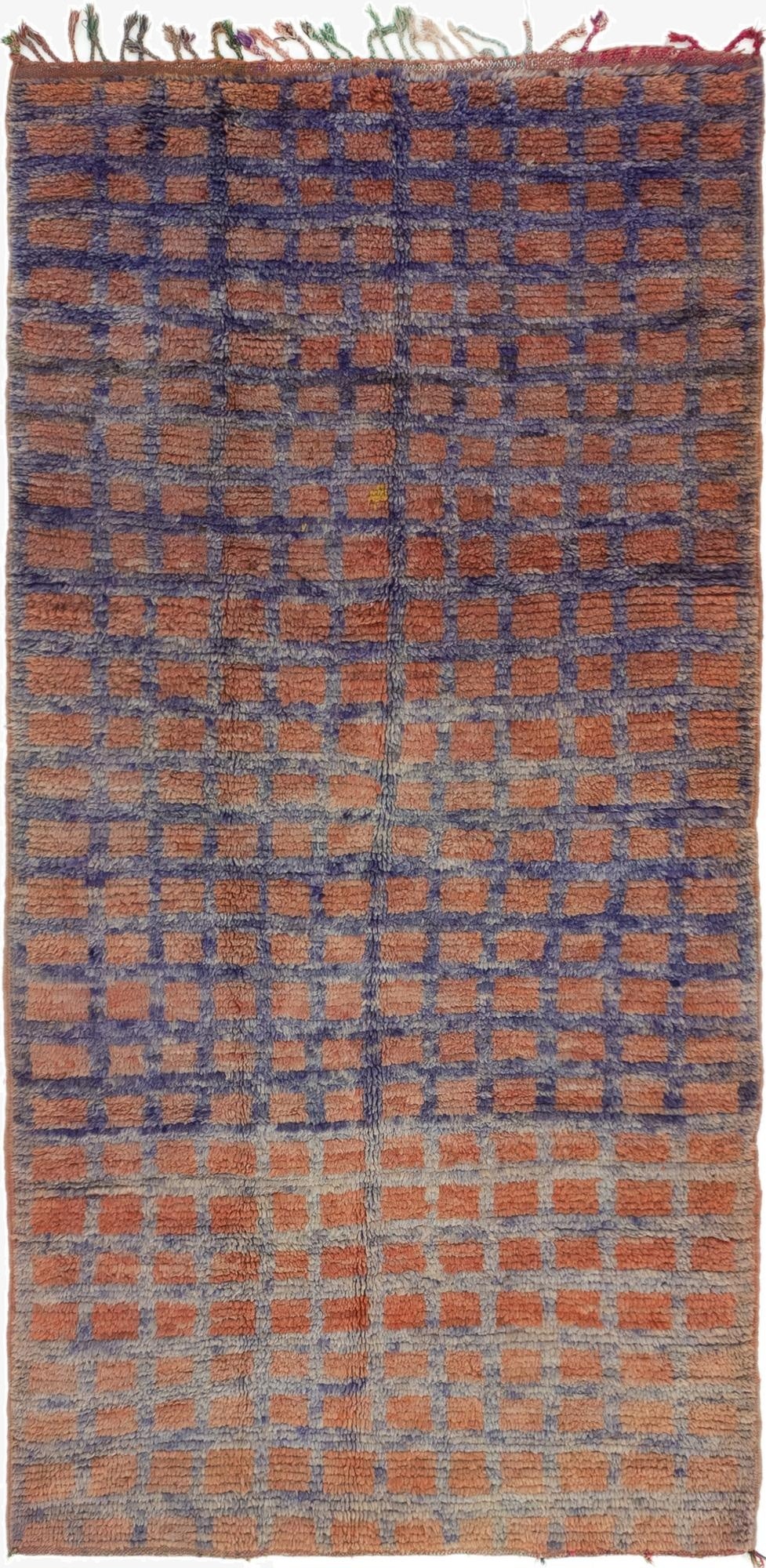  4' 4 x 8' 9  Hand Knotted Moroccan Wool Runner Rug