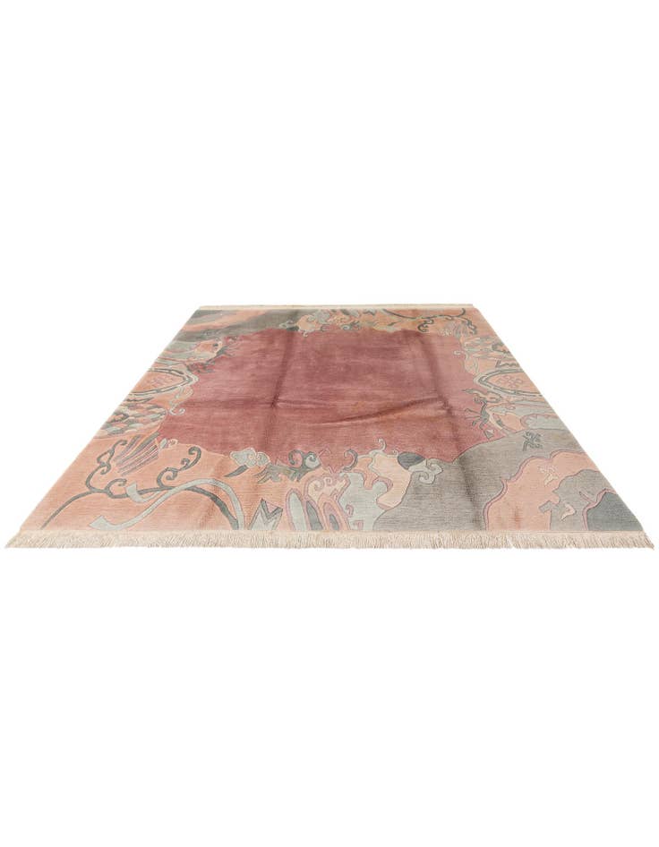 Detail image of  6' 7 x 6' 7  Hand Knotted Tibet Wool Square Rug