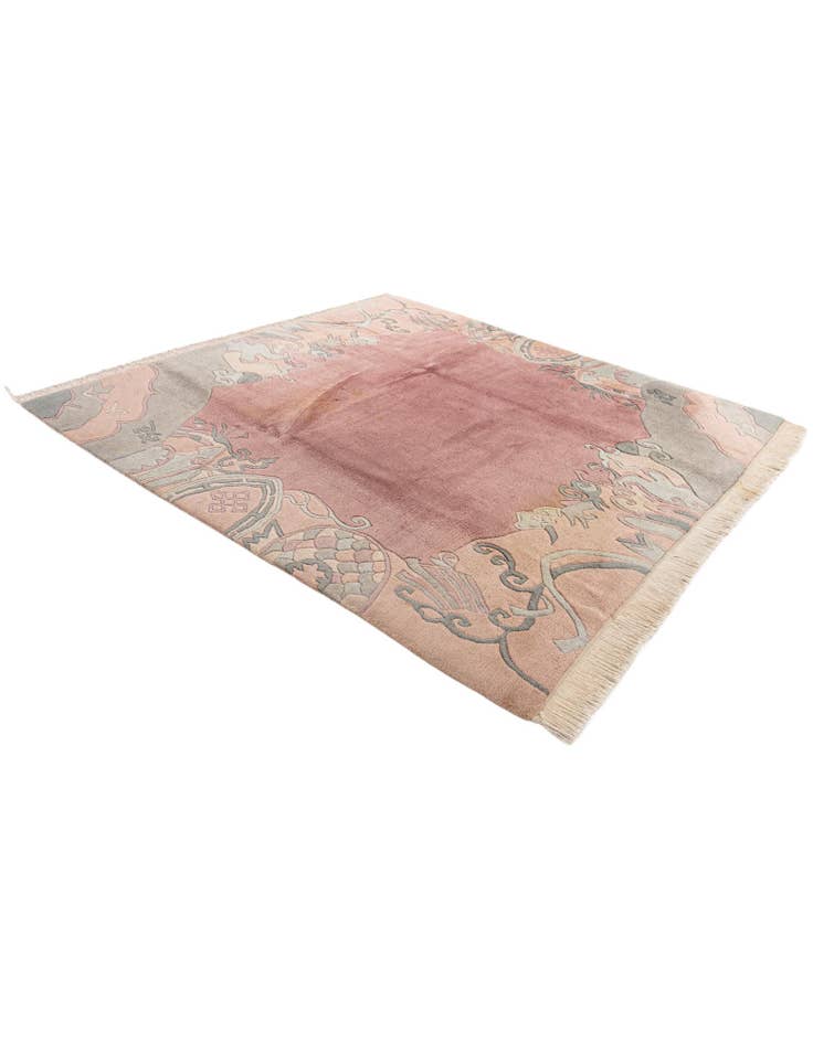 Detail image of  6' 7 x 6' 7  Hand Knotted Tibet Wool Square Rug