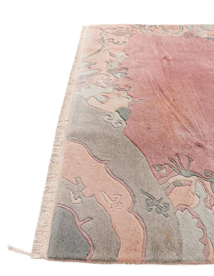 Detail image of  6' 7 x 6' 7  Hand Knotted Tibet Wool Square Rug