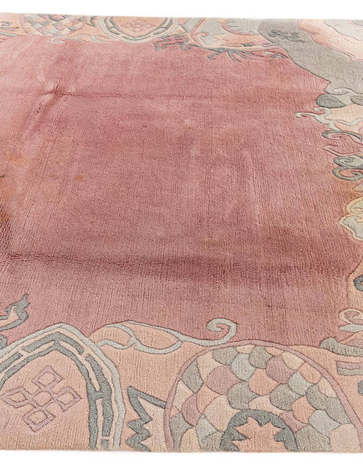 Detail image of  6' 7 x 6' 7  Hand Knotted Tibet Wool Square Rug