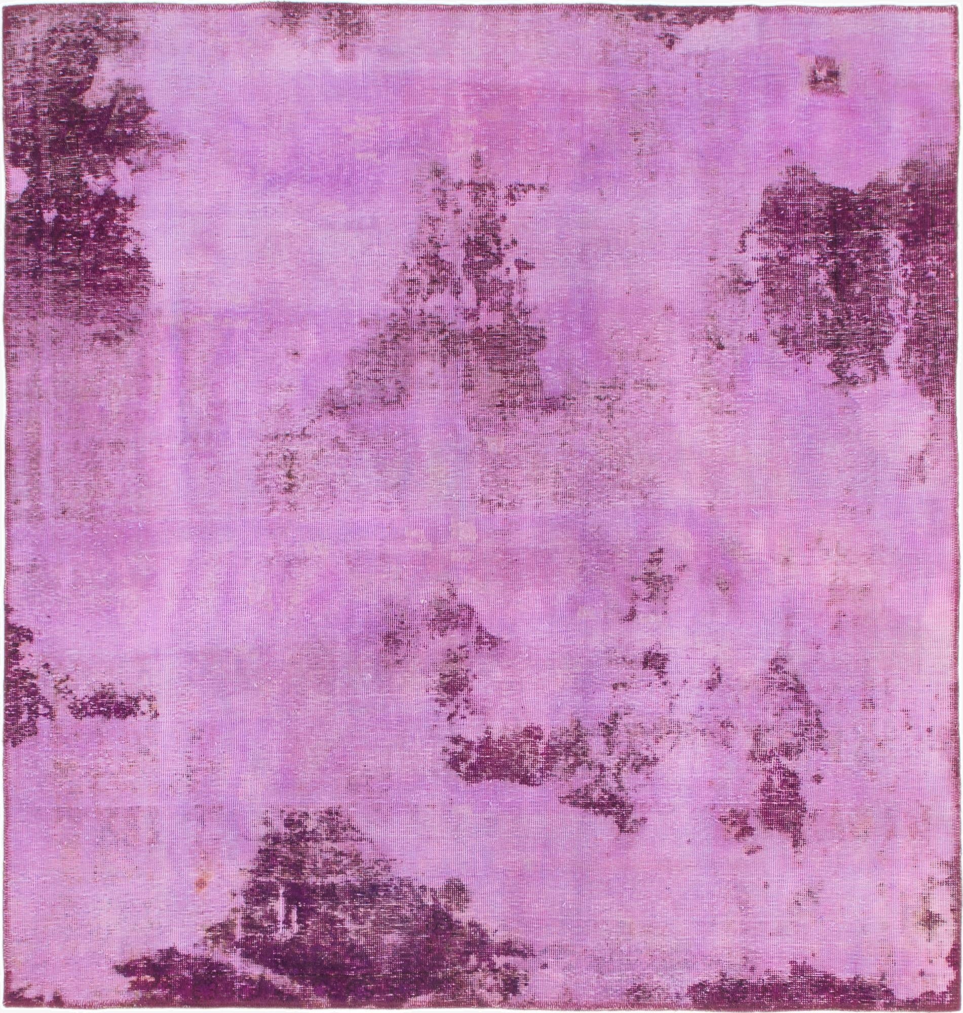  6' x 6' 3  Hand Knotted Ultra Vintage Persian Wool Square Rug