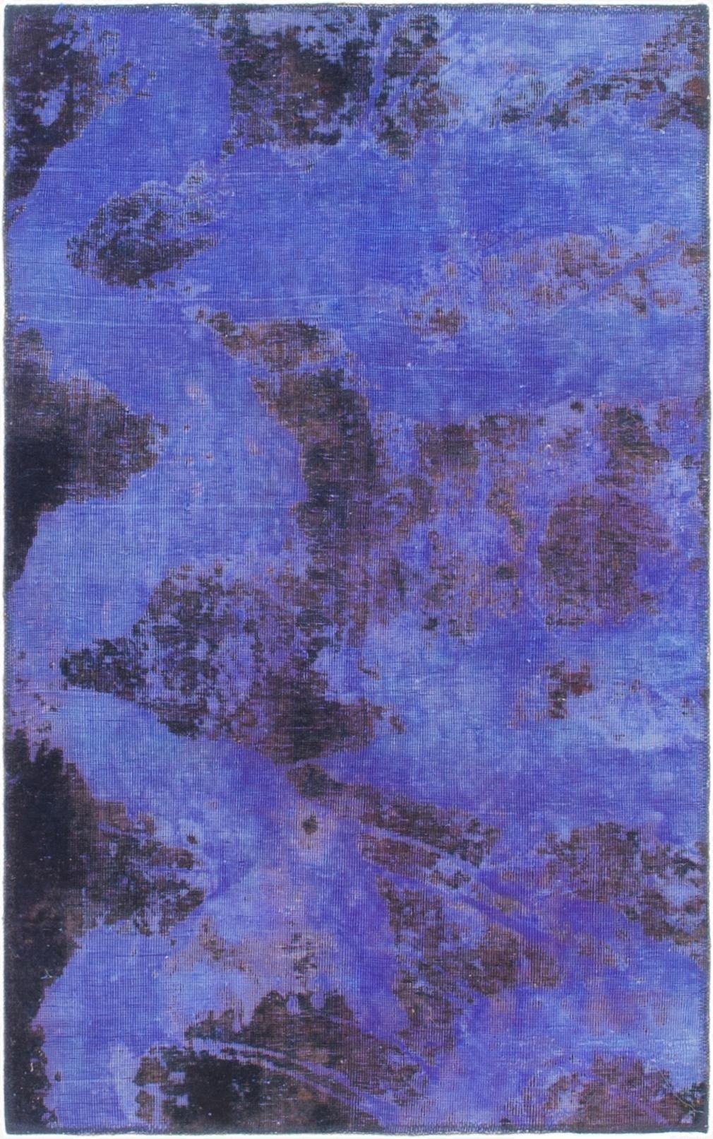  4' 8 x 4' 10  Hand Knotted Ultra Vintage Persian Wool Square Rug