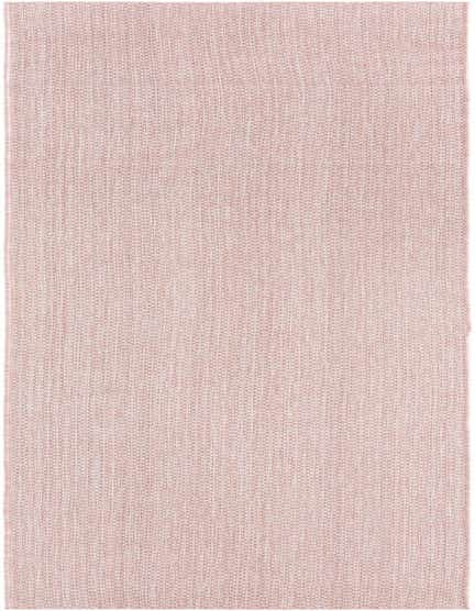 A 12 ft runner rug in a solid pink color with a subtle textured flatweave, suitable for hallways or patios.