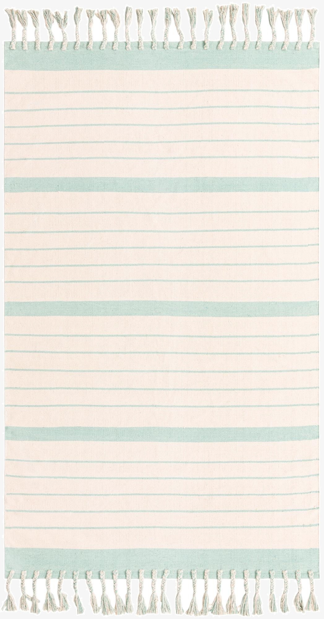  5' 1 x 8'  Hand Woven Chindi Cotton Rug