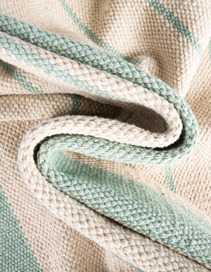 Detail image of  2' 7 x 10'  Hand Woven Chindi Cotton Runner Rug