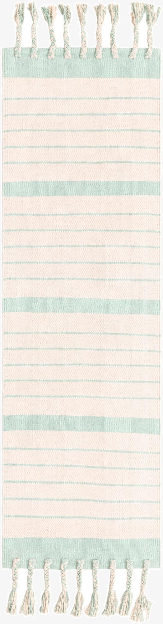  2' 2 x 6' 1  Hand Woven Chindi Cotton Runner Rug