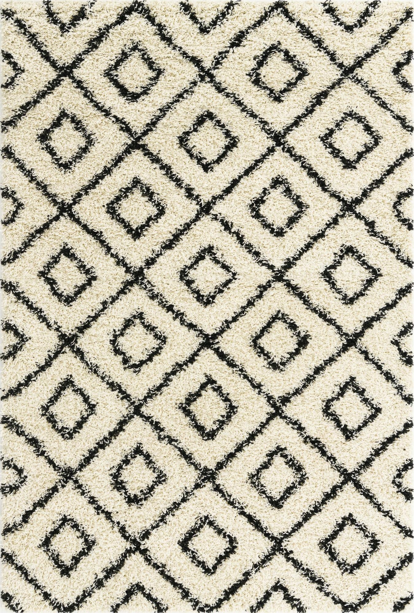  5' 3 x 8' Lattice Shag Rug