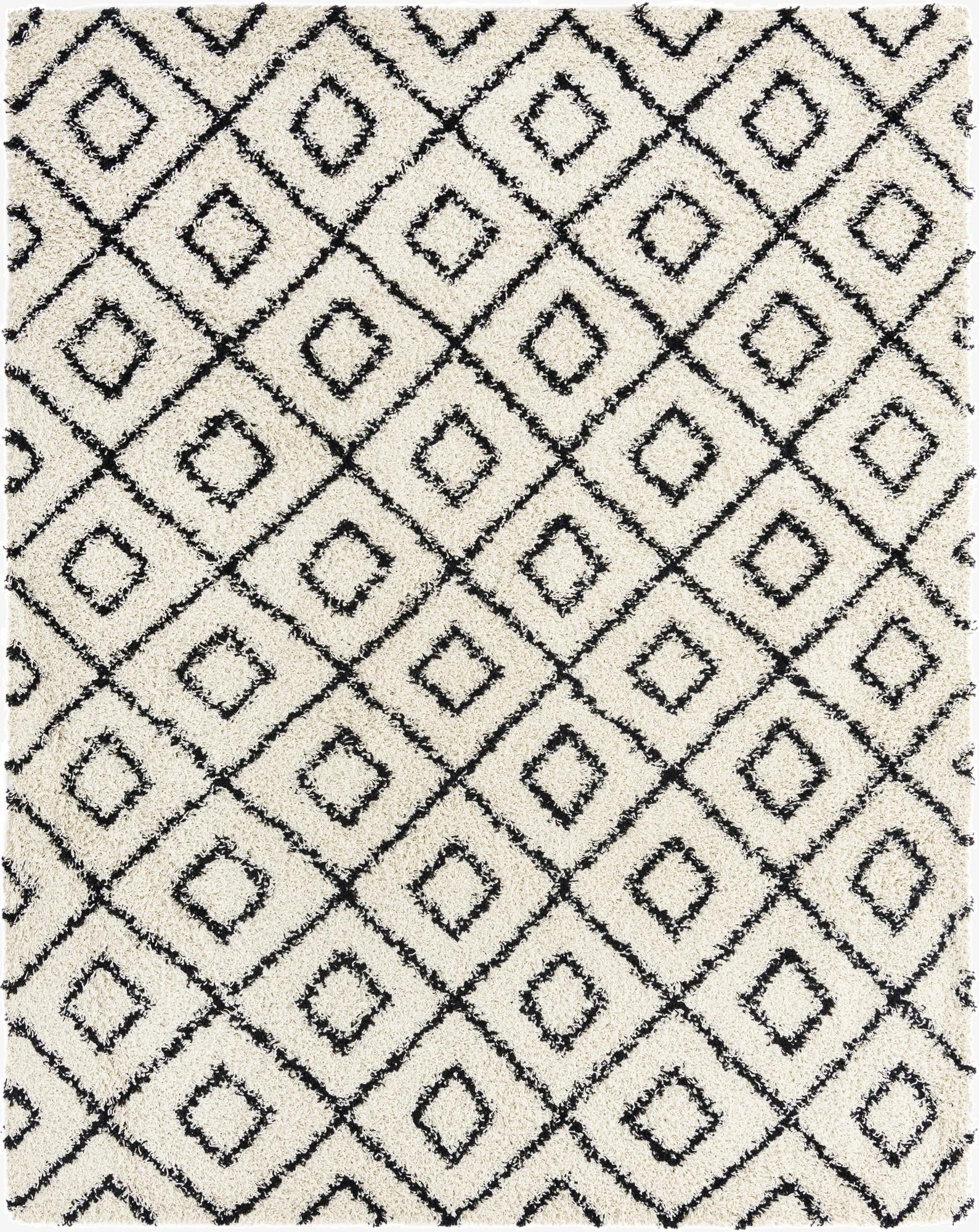  7' 10 x 10' Lattice Shag Rug