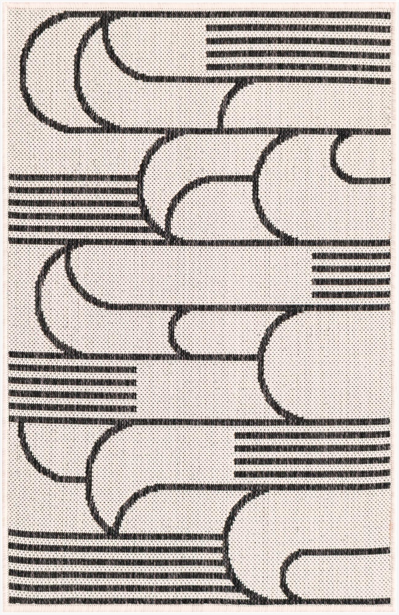 Primary image  2' x 3'  Washable Modern Indoor / Outdoor Rug