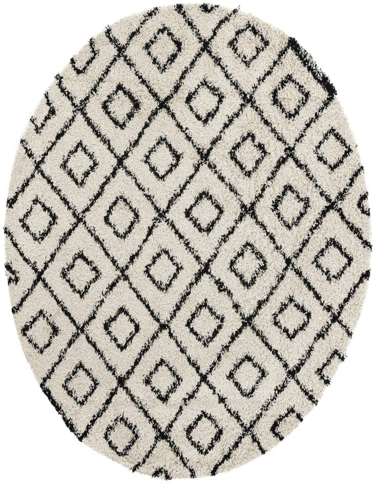 Detail image of  7' 10 x 7' 10 Lattice Shag Round Rug