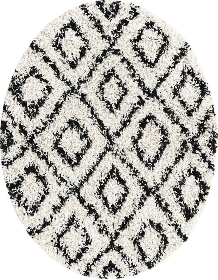 Detail image of  3' 3 x 3' 3 Lattice Shag Round Rug
