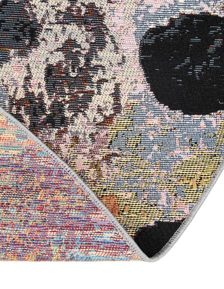 Detail image of  4' x 4'  Washable Modern Indoor / Outdoor Round Rug