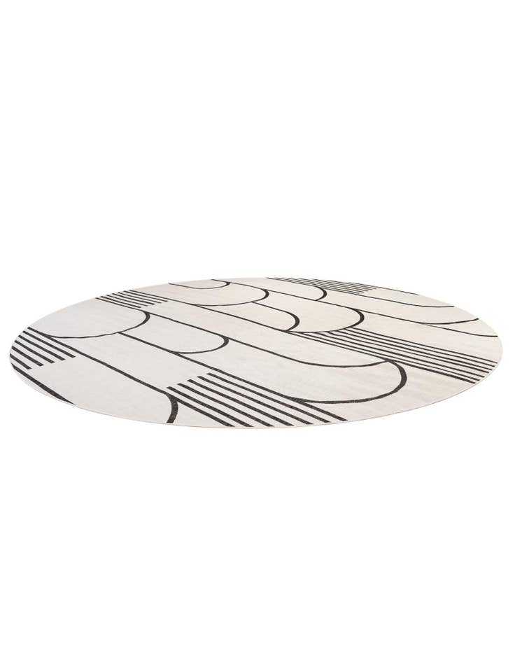 Detail image of  13' x 13'  Washable Modern Indoor / Outdoor Round Rug