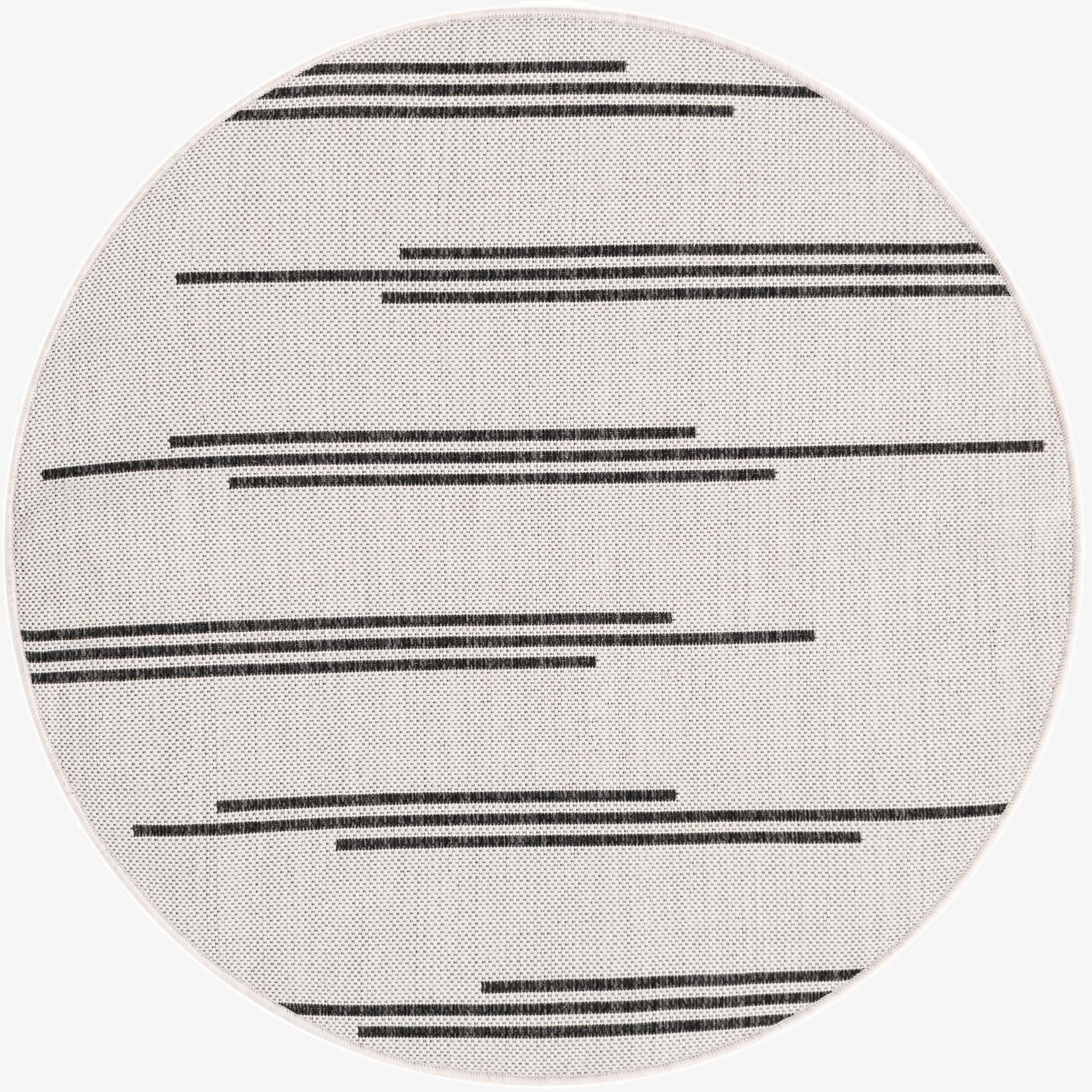  3' x 3'  Washable Modern Indoor / Outdoor Round Rug