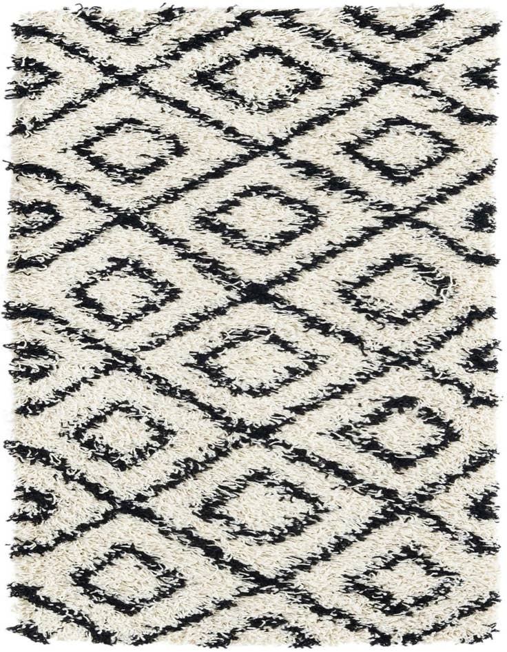 Detail image of  2' x 5' Lattice Shag Runner Rug