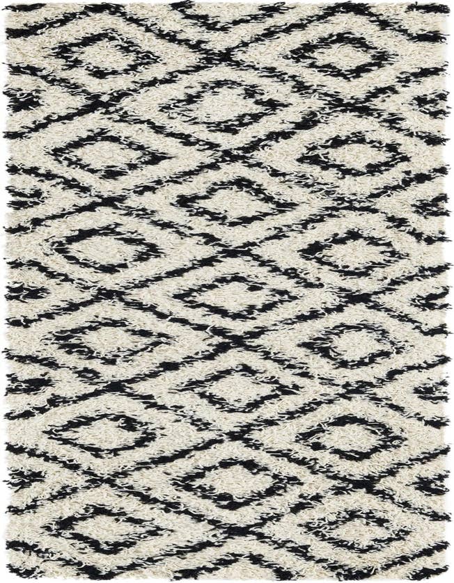 Detail image of  2' x 7' Lattice Shag Runner Rug