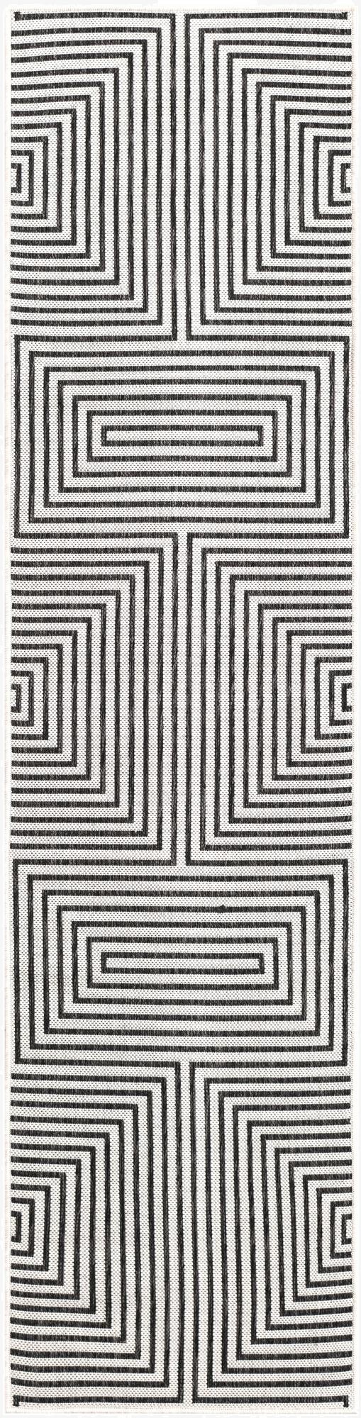  2' x 8'  Washable Modern Indoor / Outdoor Runner Rug