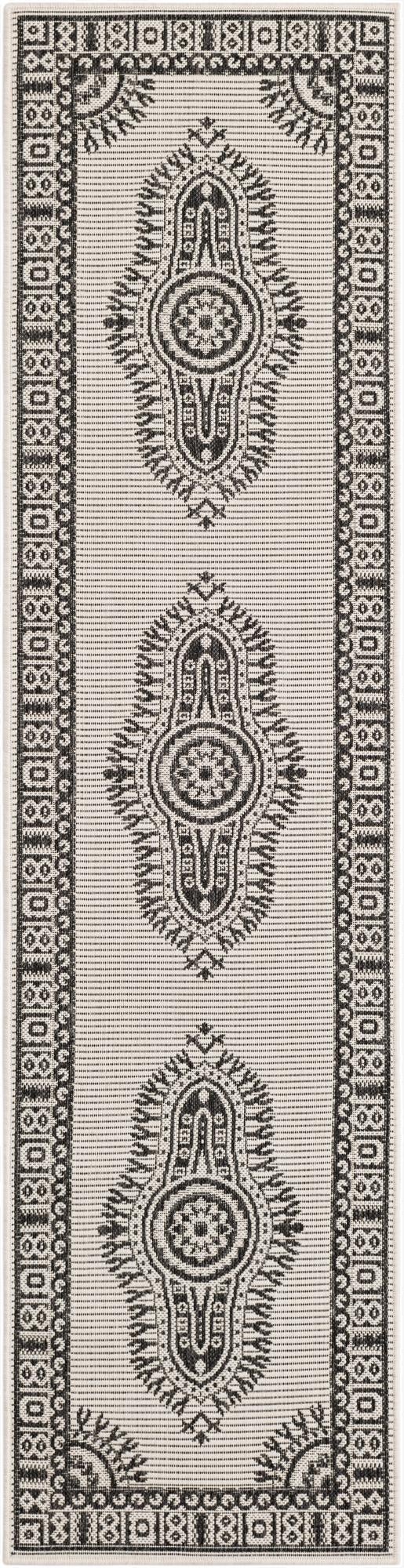  2' x 8'  Washable Traditional Indoor / Outdoor Runner Rug