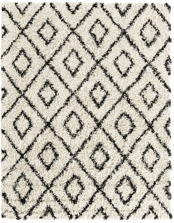 Detail image of  6' x 6' Lattice Shag Square Rug