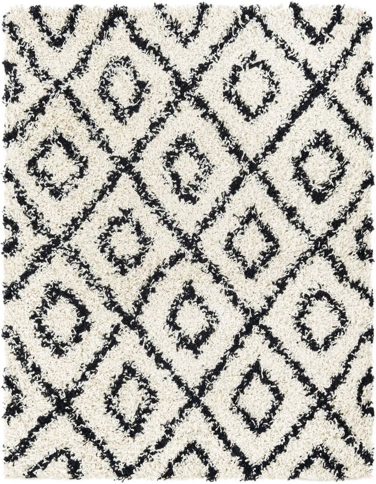 Detail image of  4' x 4' Lattice Shag Square Rug