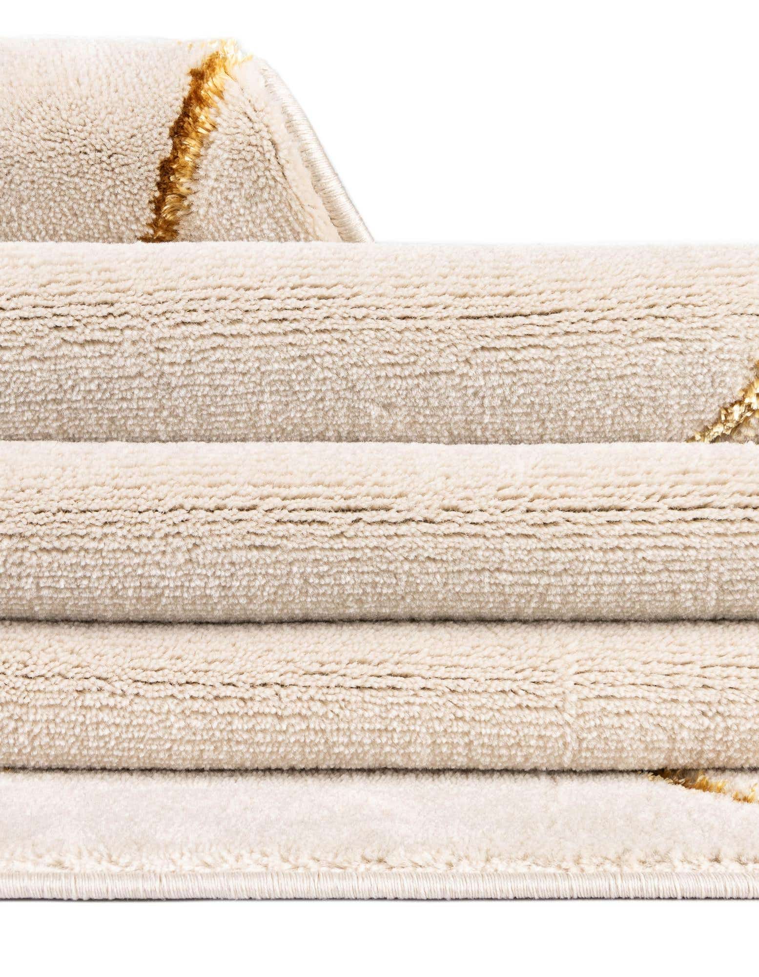 Primary image  Custom White and Gold Vogue Geo Rug