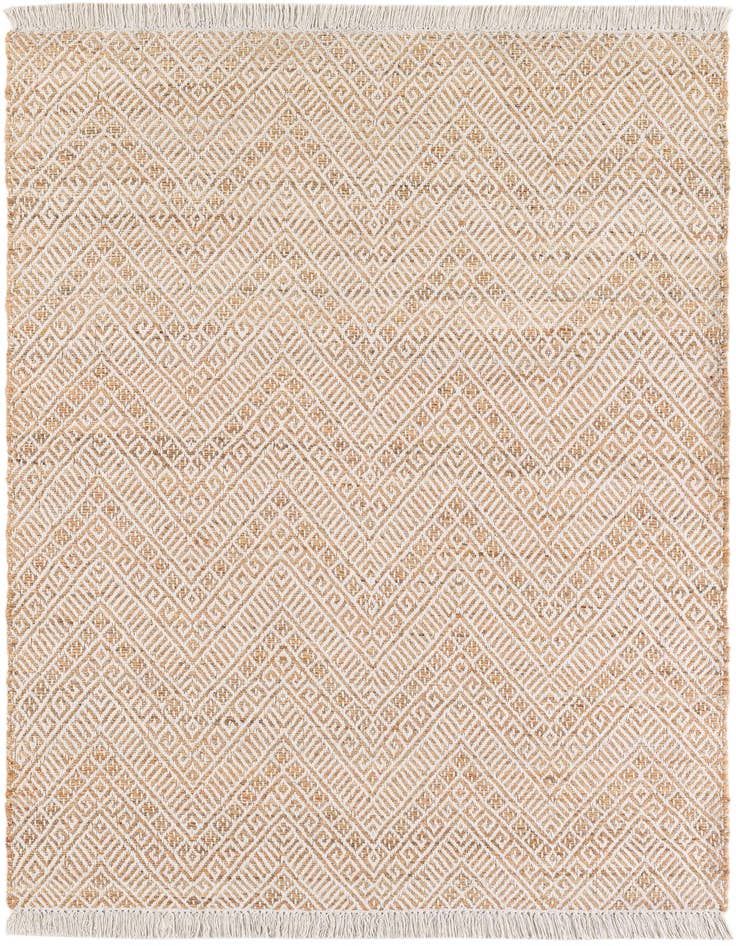 Detail image of  5' 1 x 8'  Hand Braided Jute Rug