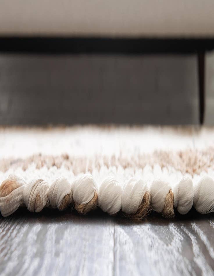 Detail image of  2' x 3' 1  Hand Woven Chindi Jute Rug