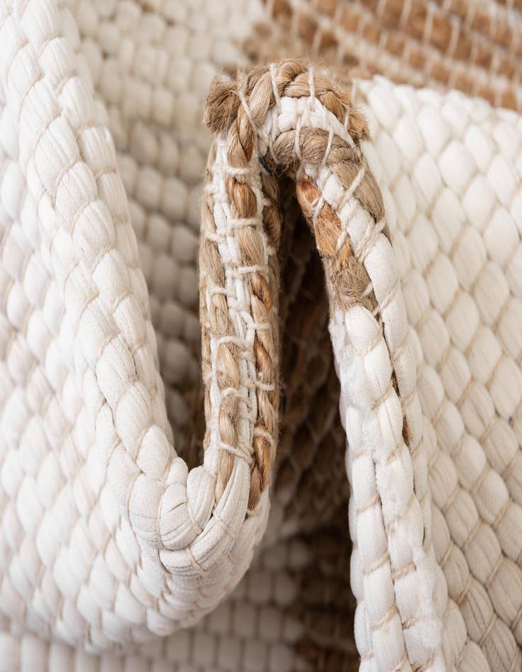 Detail image of  9' x 12'  Hand Woven Chindi Jute Rug