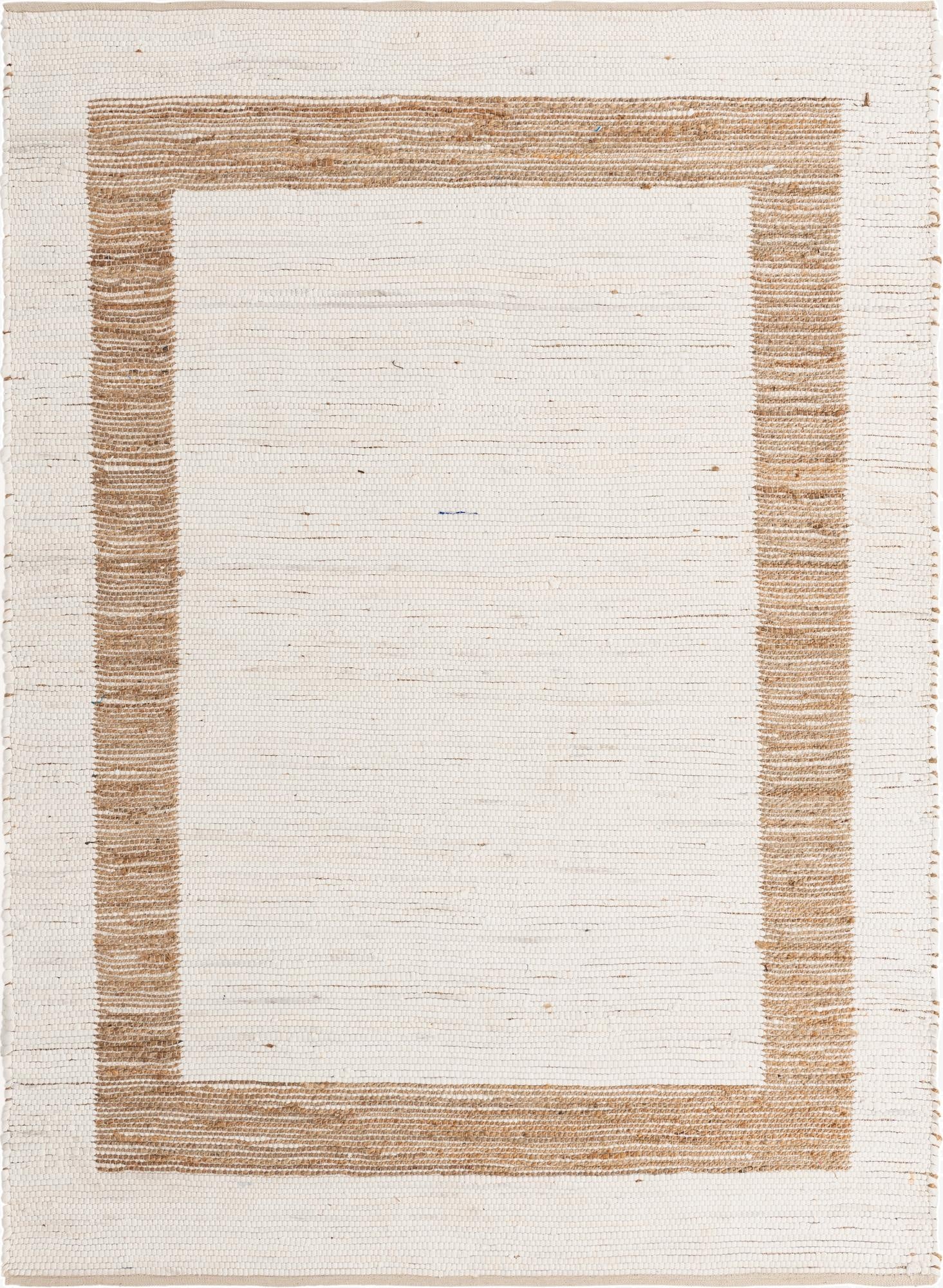  7' 1 x 10'  Hand Woven Chindi Jute Rug