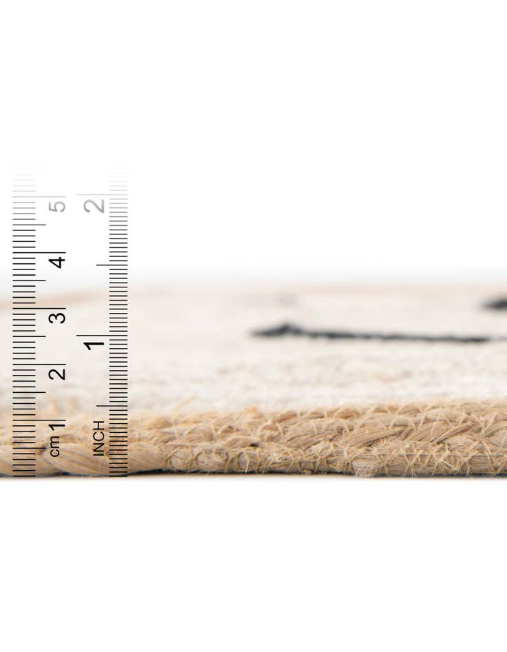 Detail image of  5' 1 x 5' 1  Hand Braided Kids Braided Jute Round Rug