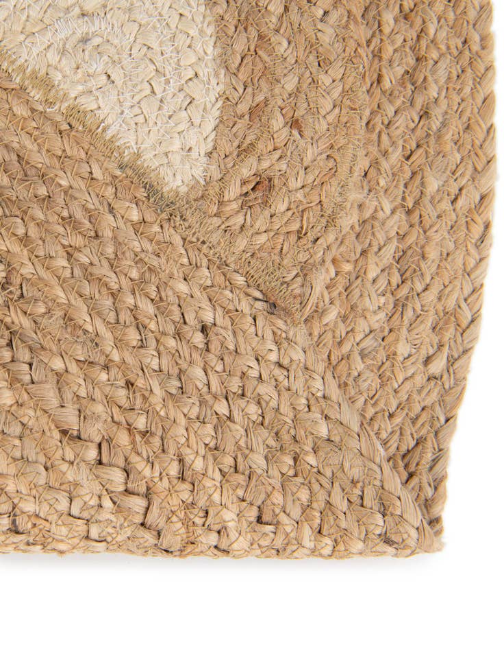 Detail image of  5' 1 x 5' 1  Hand Braided Kids Braided Jute Round Rug