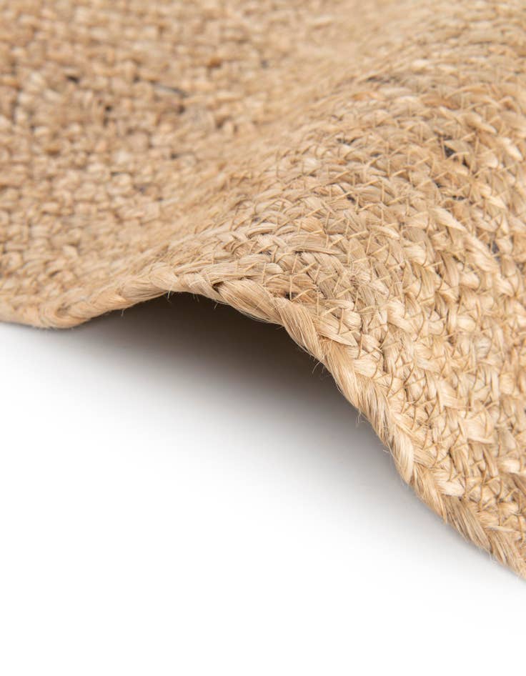 Detail image of  5' 1 x 5' 1  Hand Braided Kids Braided Jute Round Rug