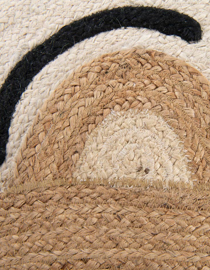 Detail image of  5' 1 x 5' 1  Hand Braided Kids Braided Jute Round Rug