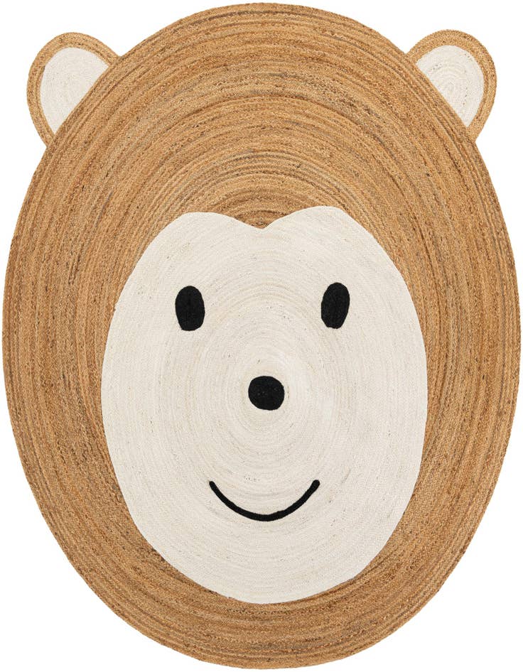Detail image of  7' 10 x 7' 10  Hand Braided Kids Braided Jute Round Rug