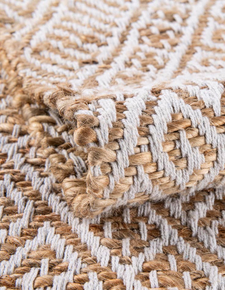Detail image of  2' x 5' 1  Hand Braided Jute Runner Rug