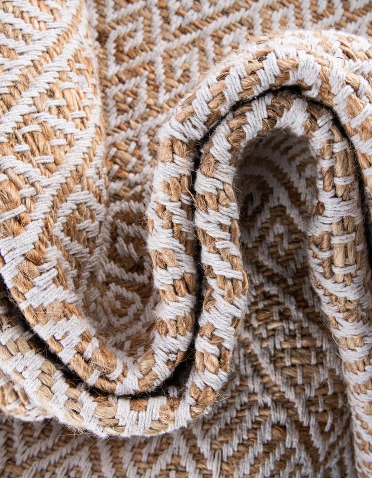 Detail image of  2' x 5' 1  Hand Braided Jute Runner Rug