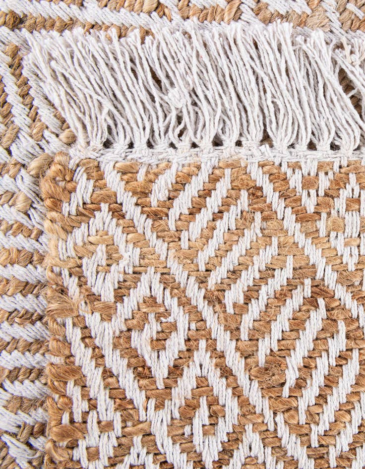Detail image of  2' x 5' 1  Hand Braided Jute Runner Rug