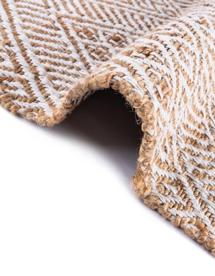 Detail image of  2' x 5' 1  Hand Braided Jute Runner Rug